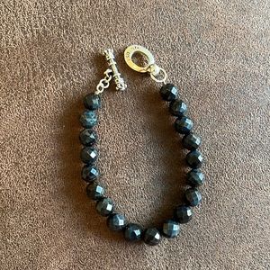 King Baby Mens Black beaded bracelet